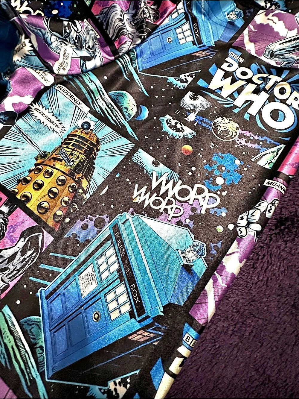 BlackMilk Doctor Who Leggings Comic Strip Mashup New with Tags - Picture 3 of 14